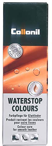 Collonil Waterstop Colours Schuhpflege für Glattleder 75 ml + Rema Ersatzschwammaufträger (729 Dunkelgrau)
