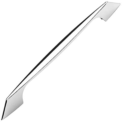 Decoranddecor Polished Chrome Kitchen Bathroom Cabinet Door Drawer Furniture Handles (192mm Hole Center, Polished Chrome)