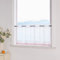 ESLIR Scheibengardine mit Ösen Gardinen Küche Bistrogardinen Transparent Stores Vorhänge mit Satinband Voile Weiß und Rosa HxB 60x120cm 1 Stück