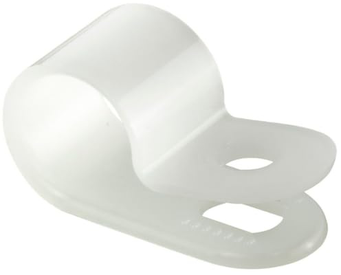 GTSE Nylon P-Clips Weiß 9,5 mm (3/8) – Kunststoff-Kabelschellen | Nagel-Halterungen, selbstklebend, Kabelbefestigung