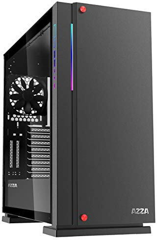 AZZA Zircon B - E-ATX Full Tower Gaming Gehäuse aus extra-starkem Stahl, USB-C Frontblende, Schwarz