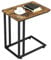 Yaheetech Beistelltisch, C-Form, mobiler Kaffeetisch, Sofatisch auf Rollen, Wohnzimmertisch, unters Sofa, Industrie-Design, für Kaffee und Laptop, 50 x 35 x 59,5 cm
