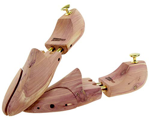 Sneakerprofi Schuhspanner aus Zedernholz Echtholz für Damen und Herren mit Doppelfeder Optimale Passform und Ventilation 1 Paar, Schuhspanner:40/41
