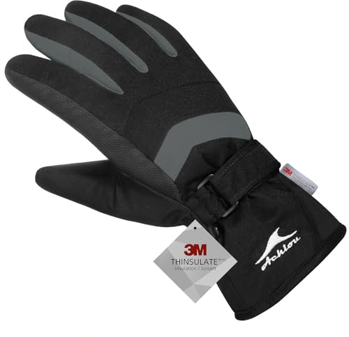 Achiou Ski Schnee Handschuhe Winter Warm 3M Thinsulate Wasserdicht Touchscreen Herren Damen