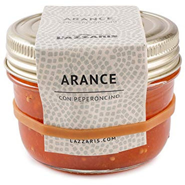 Lazzaris 1901 - Salsa di arance con senape e peperoncino Bio 230 g Gourmet - 4 vasi per cartone