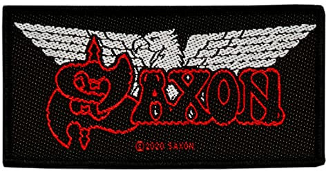 Halle 15 Clothes Saxon Logo Eagle Aufnäher Saxon Patch Gewebt & Lizenziert !!