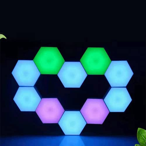 Hongu 3pz luci notturne a LED RGB Batteria Controllo remoto Senza Fili Lampada componibile da Comodino Armadio con Telecomando