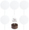 VEGCOO 5 Pcs Blank Acrylic Cake Toppers, Round Cupcake Toppers, Blank Cake Topper Sticks for Birthday Party Cake Wedding Decoration Kits for DIY Acrylic Cake Topper