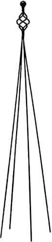 Honent Traliccio da Giardino, Traliccio da Giardino/Obelisco per Piante Rampicanti in Vaso per Interni Ed Esterni, Una Cornice, Ferro Battuto, Nero,90cm