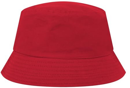 TopTie Sombrero de Pescador Algodón para niños Sombrero de Verano para Exteriores protección Solar UV para niños Rojo