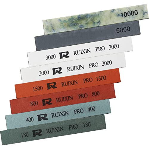 Ruixin Pro Messerschärfer für Ruixin Pro RX-008 RX-009 Messerschärfer mit festem Winkel, professionelles Schleifstein-Set ohne Basis: Körnung 180/400/800/1500/2000/3000/5000/10000
