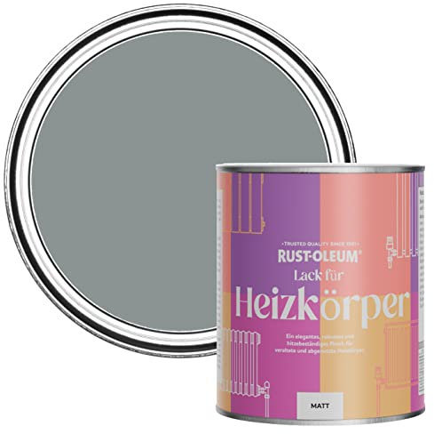 Rust-Oleum Dark Grey Heat Resistant Radiator Paint in Matt Finish - Slate 750ml (SHDRCT1192)