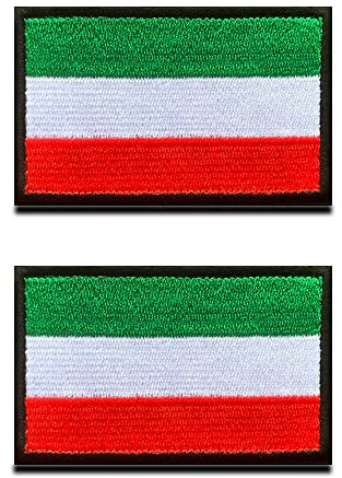 2 St. Ungarn Flagge Patch- Taktisch Ungarisch Nationales Emblem, Bestickter Aufnäher mit Verschluss, Militär Bänder für Rucksäcke Kleidung Taschen Uniform Weste Jersey Reisen