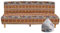 Mateju Sofabezug ohne Armlehnen, Stretch Armlose Sofabettüberzug Clic Clac Sofahusse, 3D-Retro-Stil Antirutsch Schonbezug Protector für 2-3-Sitzer Klappsofa Bett (Blumen,M(160-190cm))