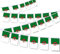 MacLand Algerien-Flaggenschnur, 10 m, algerische Wimpelkette, Dekorationsbanner für den Innen- und Außenbereich, Terrasse, Hof, Dekoration, 30 Stück