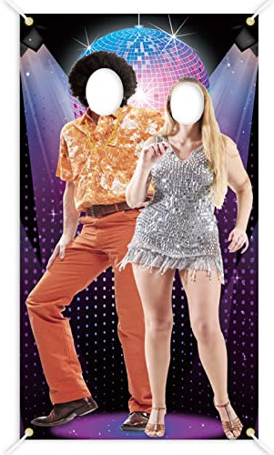 TOPJOWGA 70er 80er Jahre Disco Party Fotowand Foto Hintergrund, Disco Party Dekoration, 70 80 Jahre Foto Tür Banner Hintergrund Requisiten, Disco Party Fotowand Foto Hintergrund Party Deko