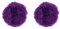 Fuzzbat 2X Schaffell Kunstfell 30x30cm Flauschig Weich Longhair Kissen Stuhl Sofa (Rund Lila)