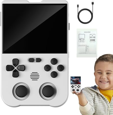 Tragbare Spielekonsole - Handheld-Spiele mit 3000-mAh-Akku | 3,5-Zoll-Touchscreen, Spielekonsolen für Handheld-Spieleliebhaber, unterstützt mehrere Emulatoren, Weihnachtsgeburtstagsgeschenke Luckxing