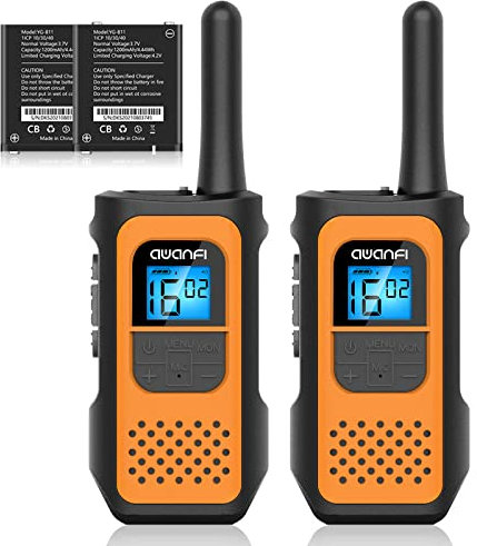 AWANFI Walkie Talkie Recargable con 1200mAh Batería Li-Ion, Walkie Talkie para Niños Adultos, Walky Talky Largo Alcance, Walki Talki para Regalo, Camping, Senderismo