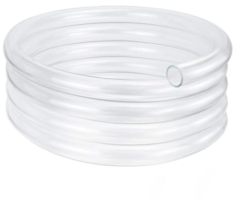 8mm ID x 11mm OD - 1.5m Length PVC Clear Hose Vinyl Tubing, Food Grade Plastic Flexible Tube Pipe for Transfer Water Oil air
