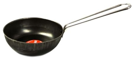 Heavy Round Skillet 6 Cast Iron Frying Pan with Metal Handle