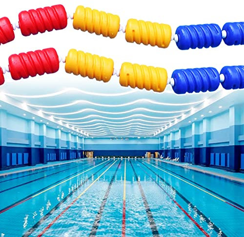 UNbit Schwimmbecken, schwimmende Barriere, Polyethylen-Poolseilschwimmer, Sicherheitsweg-Trennseil-Set for gefährliche Bereiche, for Schwimmbad, Wasserstraße, Garten, Bad im Freien (Color : Steel Wir