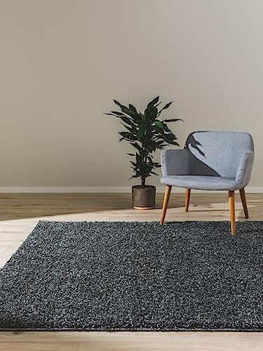 benuta Basic Hochflorteppich Soho - grau 250x300 cm - Kuschelig Weicher Teppich im Minimalistischen Look - Pflegeleicht - Fußbodenheizung Geeignet