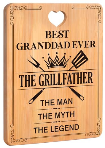 Gifts for Grandad, Grandad Birthday Gifts, Natural Cutting Board, Birthday Gifts for Grandad, Best Grandad Gifts from Grandson and Granddaughter, Christmas Gifts for Grandad