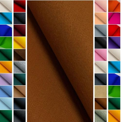 StoffBook Milchschoko Bastelfilz für Kindergarten und Taschen, e376 | Robuster Filzstoff, ca. 4-4,5 mm dick, Überbreite 100 cm, aus 100% Polyester, sehr langlebig und formstabil