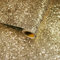 VaryFloral Champagne Sparkle Self Adhesive Wallpaper 30cmx300cm Chunky Glitter Contact Paper Glitter Sequin Vintage Wallpaper Gold Textured Wallpaper Vinyl Wrap for Furniture Bedroom Dresser Cabinet