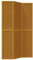 3-teilig Paravent, Raumteiler Faltdesign Trennwand Sichtschutz Spanische Wand Raumtrenner für Schlafzimmer Wohnzimmer Büro, 105-110 x 200 cm Braun Massivholz Paulownia