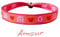 happymaker - Boho Schmuck Damen, Stoffarmband pink und orange, Statement Band Amour, Surfer Style für Frauen, wasserfest, größenverstellbar mit vergoldeter Schiebeperle, handmade