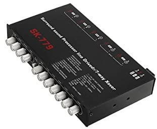 JOXLOVER Amplificatore audio stereo 7 canali 12V auto con equalizzazione 7 bande e subwoofer 12V per auto