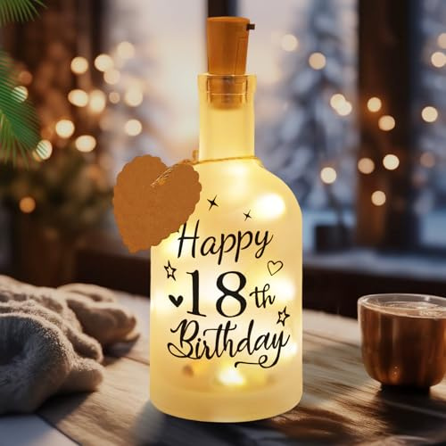Gifts for 18th Birthday Girls Boys, Led Bottle Light with Saying - Luminous Decorative Bottle - Gift for Son, Daughter, Sister, Best