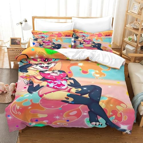 GDEKCIEAS Queen Bee 3D Gedruckter Für Kinder Mädchen Jungen Bettbezug Set Bettwäschegarnitur Bettwäsche Reissverschluss Und Kissenbezüge Weich Microfaser 3 Teilig Super King（260x220cm）