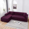 Elastischer weißer Sofabezug für Wohnzimmer, L-förmige Chaiselongue, Eckcouch, Schonbezug, 4-Sitzer, rote Bohnenpaste, Farbe 235, 300 cm