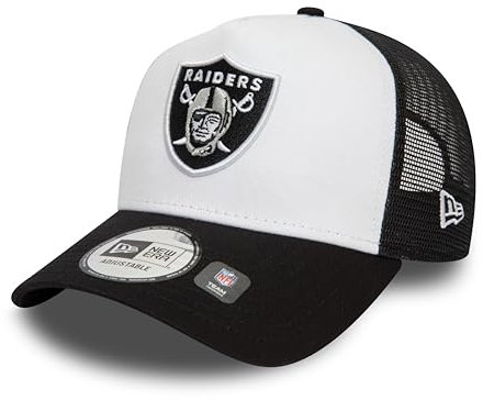 New Era NFL Fankappe Las Vegas Raiders Verstellbarer Snapback Truckercap American Football Cap schwarz weiß - One-Size