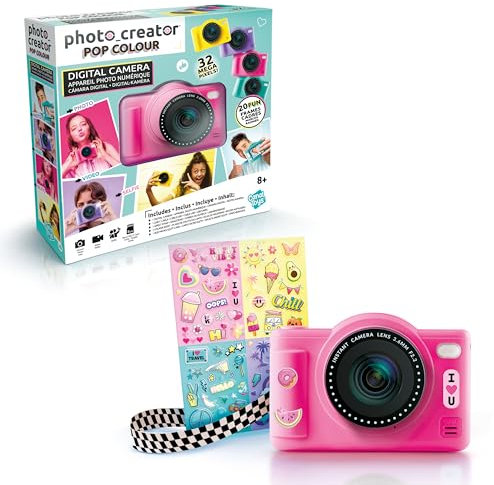 Canal Toys - Photo Creator - Appareil Photo Pop Numérique Rose pour Enfants de 8 Ans+ - Selfie & Caméra Vidéo - Idée Cadeau Tendance à Emporter Partout avec Soi - CLK 042