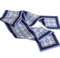 GIMIRO Satin Seidenschal Doppelschichten 150 x 16cm Krawatte Blumen Taillengürtel für Blazer, Mantel, Kleid (Blue PSL)
