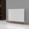 Lux Heat White Oval Horizontal Double Panel Designer Radiator 600mm (H) x 780mm (W)