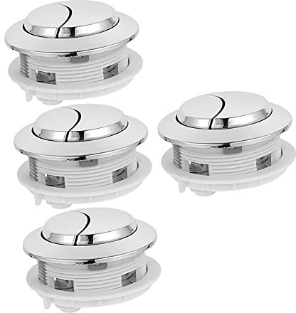 NULYLU 4Piezas Botones de Reemplazo para Inodoro Pulsador de Agua para Tanque de Inodoro Accesorios Prácticos y Duraderos Compatible Mayoría Inodoros