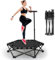 Lischwert 101.6 cm Fitness Trampolin mit verstellbarem Griff Leise Mini Trampolin Bungee Rebounder Jumping Cardio Trainer Workout für Erwachsene - Maximale Belastung 150kg