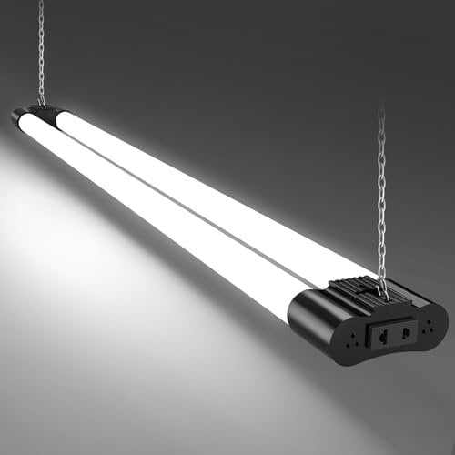 Litglobe Feuchtraumleuchte LED 115cm mit Stecker,Verknüpfbar Feuchtraumleuchte,6500K Kaltweiß LED Röhre,40W 4400LM Kellerlampe Leuchtstoffröhre,Feuchtraumlampe für Küche Büro Flur Garage (1 Stück)