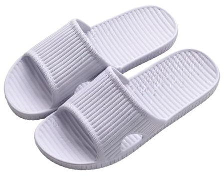 Milaloko Femmes Hommes Chaussons de Douche Open Toe Sliders D'été Sandales Antidérapantes Unisex Slip On Chaussons pour la Maison Salle de Bains Intérieure Piscine