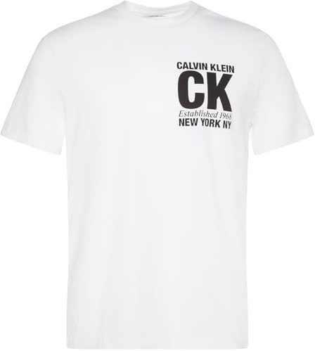 Calvin Klein Herren Ss 30s Whsl Sp Ck Corner Graphic Lv04re819g Graphic Tees (1er Pack)