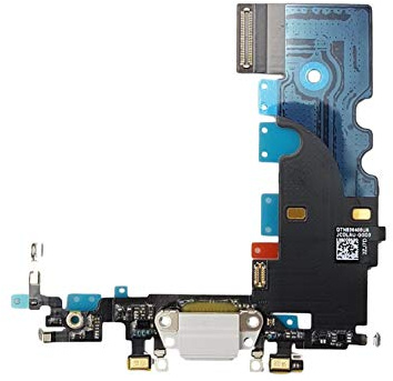 TY BETTERY® Charging Port Flex cable compatible with iPhone 8 - Dock Connector + flex cabler - white