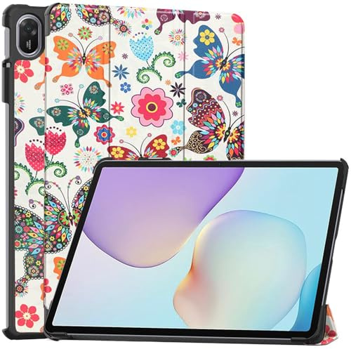 Techsuit für Huawei MatePad 11.5 2025 Hülle mit 360 Schutz, Mikrofaser Innenfutter, Verstellbare Betrachtungswinkel, Schlankes Design, Anti Fingerabdruck, FoldPro Series, PU Leder, Butterfly