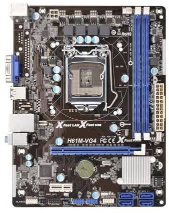Scheda madre Fit For ASRock H61M-VG4 CPU supporta socket LGA 1155 I3-3220 3240 I5-3450 3470 I7-3770, DDR3 Micro ATX