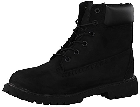 Timberland 6 in Premium Waterproof, Unisex Kids’ Classic Boots, Black (Black Nubuck), UK (37 EU)