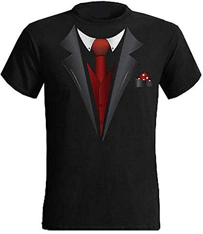 Cool Tuxedo stag and Hen Night t Shirt Funny Tuxedo t Shirt Black Large
